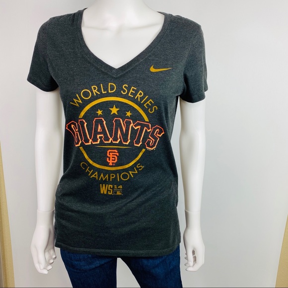 Nike Sz M San Francisco Giants V Neck T-Shirt Tee
